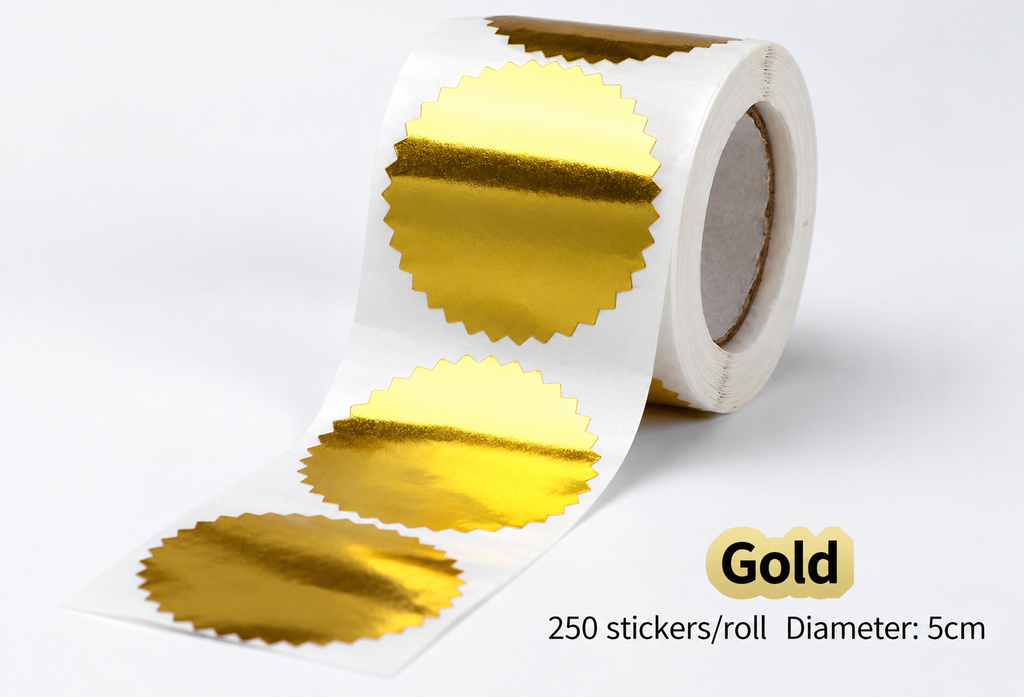 Foil Embossing Seal Stickers
